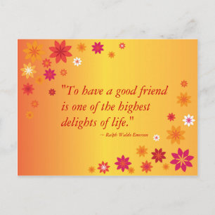 Resumen Naranja Flores Postales Amigables