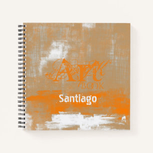 Resumen naranja gris blanco Tu nombre Libro de art