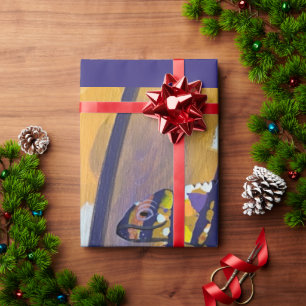 Resumen Naranja púrpura Chameleon Papel de envolvi