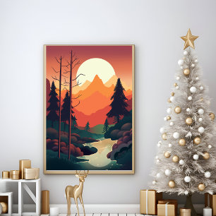 Resumen Naturaleza poster de arte mural moderno