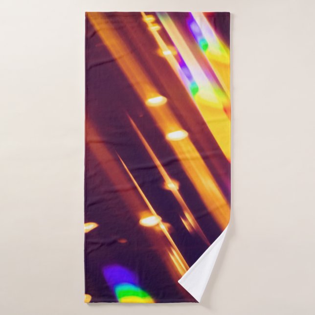 Resumen Navidad Brillos de oro o luces purpurinas. (Toalla de baño)