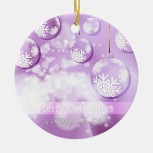 Resumen Navidades Lilac Bolas Ornamento cerámico