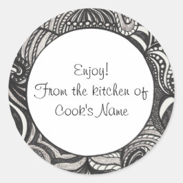 Resumen negro de la cocina de los Pegatinas de la