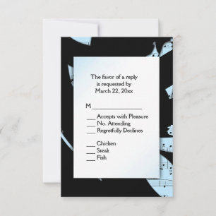 Resumen negro y azul Música RSVP w Menú Elección 2