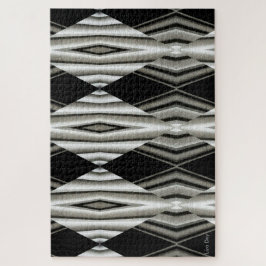 Resumen negro y blanco rompecabezas rompecabezas