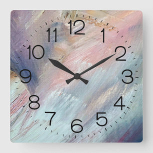 Resumen Paint Pattern Cuadrado reloj de pared