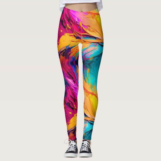 Resumen Paint Pop Fashion Leggings (Anverso)