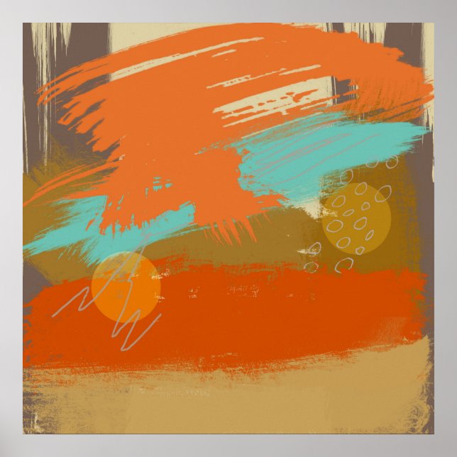 Resumen Paisaje Arte Pintar Círculos Esferas (Frente)