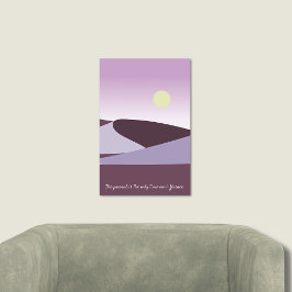 Resumen Paisaje del desierto Poster de arte púrpur