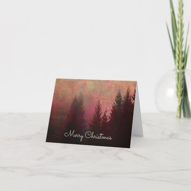 Resumen Paisaje Forestal Arte Feliz Navidad (Anverso)