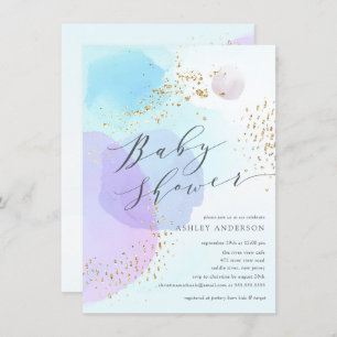 Resumen Pastel Circles Boy Invitación a Baby Showe