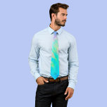 Resumen Pastel | Monograma de corbata de cuello ma<br><div class="desc">Personalice añadiendo sus iniciales para monografiar esta corbata azul pastel y púrpura.</div>