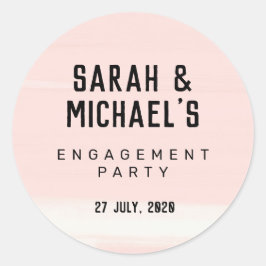 Resumen pegatina de compromiso rosa de Rubor, favo