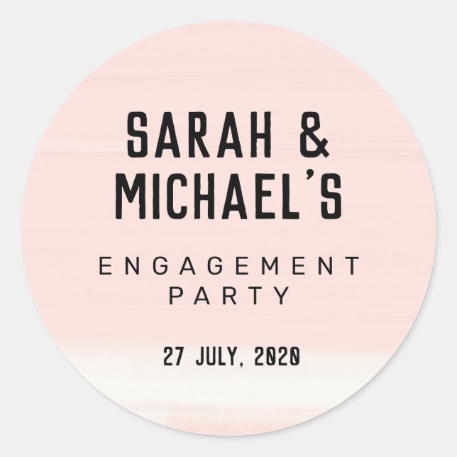 Resumen pegatina de compromiso rosa de Rubor, favo (Anverso)