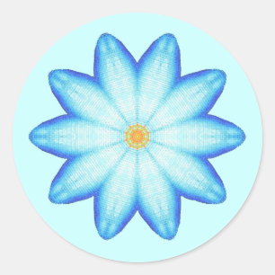 Resumen Pegatinas de pintura Blue Lotus Flower