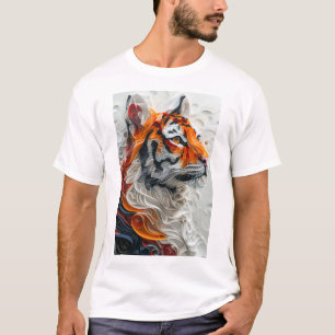Resumen Picasso Estilo Tigre 3D Camiseta gráfica