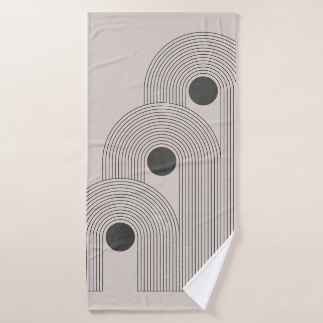 Resumen poster contemporáneo de mediados de siglo  (Toalla de baño)