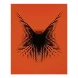 Resumen Poster de gato negro sobre fondo rojo