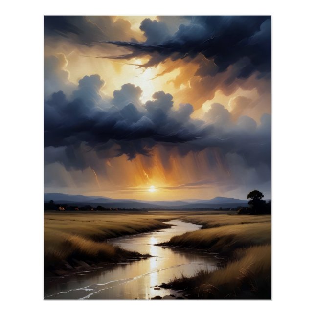 Resumen Poster paisajístico fondo Fondo de escrito (Anverso)