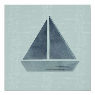 Resumen Poster verde de la Mint. Nautical Sail Bot
