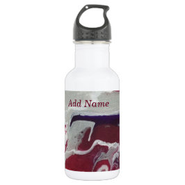 Resumen púrpura rosa Botella de agua personalizada