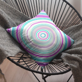 Resumen Púrpura Verde azulada Espiral Almohada Alg