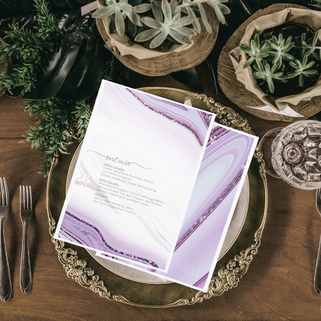 Resumen Purpurina Strata Boda Menú Lilac/W ID903 (Subido por el creador)