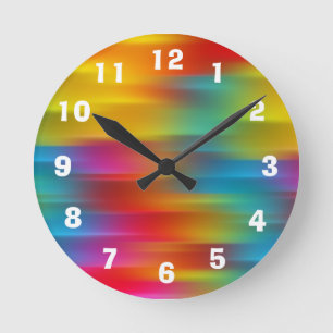 Resumen Reloj de pared acrílico de Straws multicol