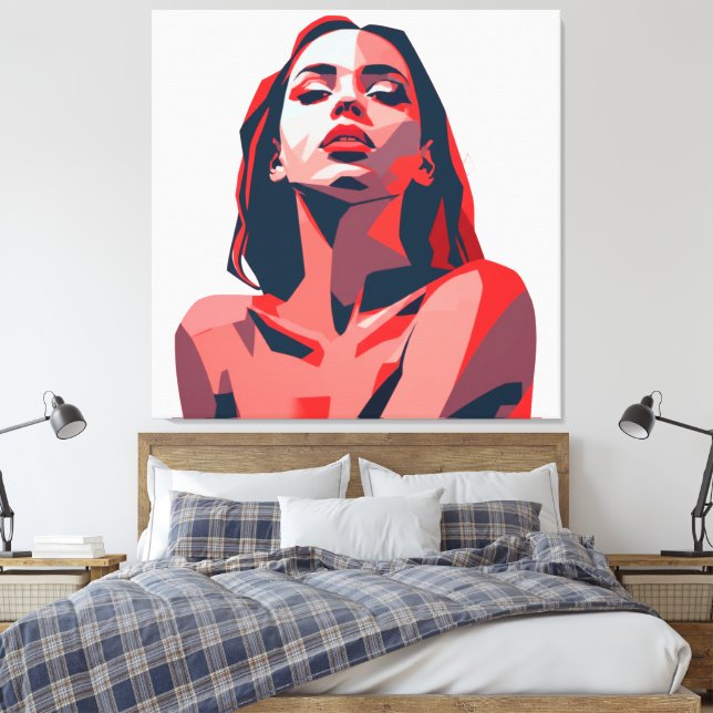 Resumen Retrato de mujer diseño de arte moderno (Insitu(Dormitorio))
