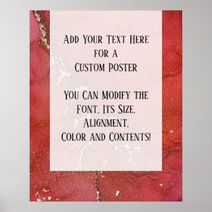 Resumen rojo y oro del arte del fluido de tinta de