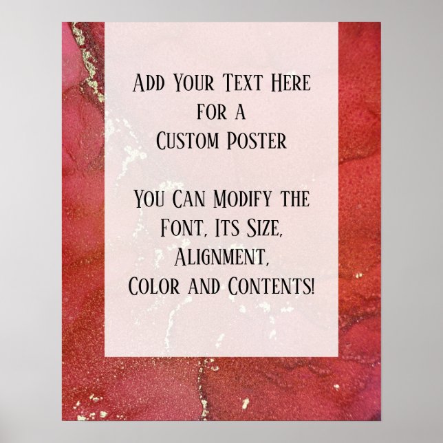 Resumen rojo y oro del arte del fluido de tinta de (Frente)