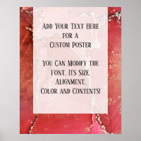 Resumen rojo y oro del arte del fluido de tinta de