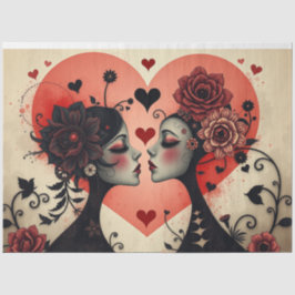 Resumen romántico de papel de tejido gótico