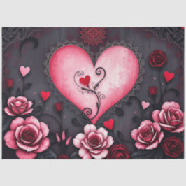 Resumen romántico de papel de tejido gótico