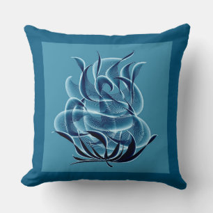 Resumen Rosa azul Cojín decorativo