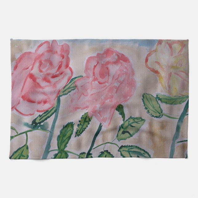 Resumen Rosas de verano toalla de té (Horizontal)