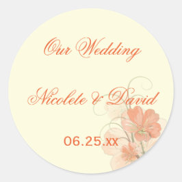 Resumen Sellos para sobres florales de Coral Lime