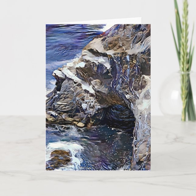 Resumen Tarjeta de arte Artsy Seaside Grotto (Anverso)