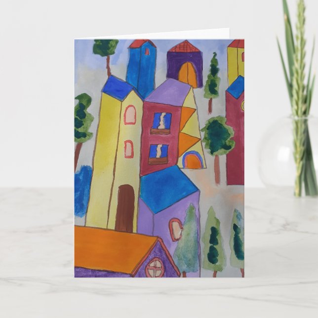 Resumen Tarjeta de felicitación de la aldea de ver (Anverso)