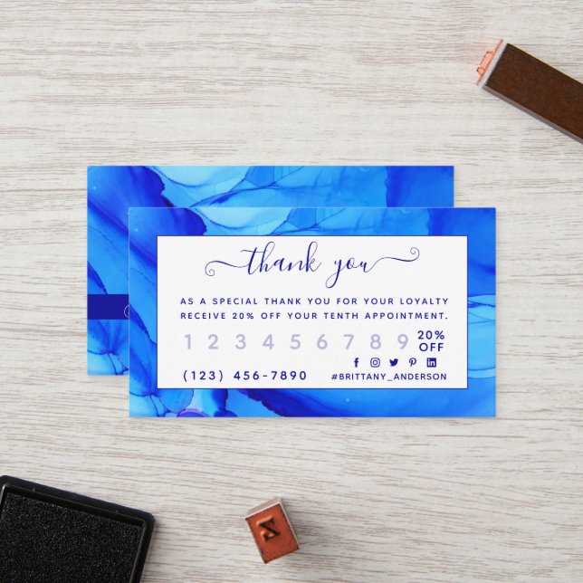 Resumen Tarjeta de fidelidad personalizada Indigo  (Anverso/Reverso In Situ)