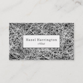 Resumen Tarjeta de Negocio Artística Blanco Negro