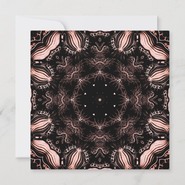 Resumen Tarjeta de nota cuadrada de diseño negro y (Anverso)