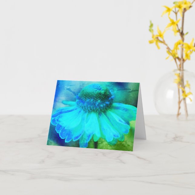 Resumen Tarjeta de nota de flor de Zinnia (flor amarilla)