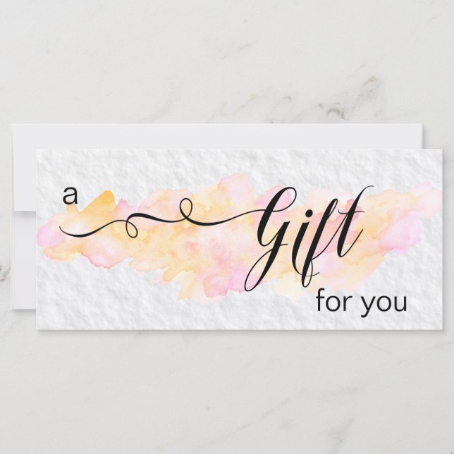 *~* Resumen Tarjeta de regalo rosa de melocotón ac (Anverso)