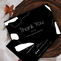 Resumen Tarjeta de visita de agradecimiento en bla