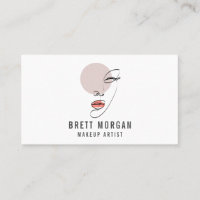 Resumen tarjeta de visita de artista de maquillaje