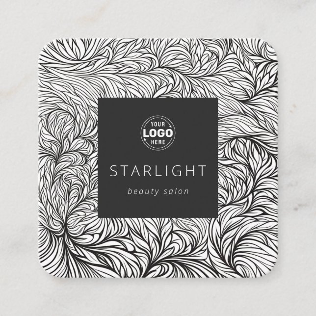 Resumen Tarjeta de visita Minimalista Salón de bel (Anverso)