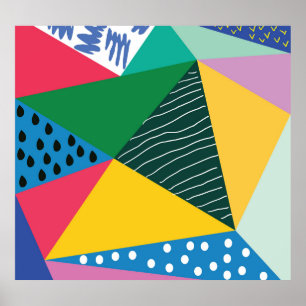 Resumen Triangular: Decoración de cosecha geométri