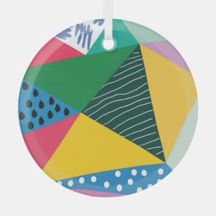 Resumen Triangular: Decoración de cosecha geométri