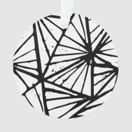 Resumen Triángulos Lino Imprimir Ornamento Acrílic